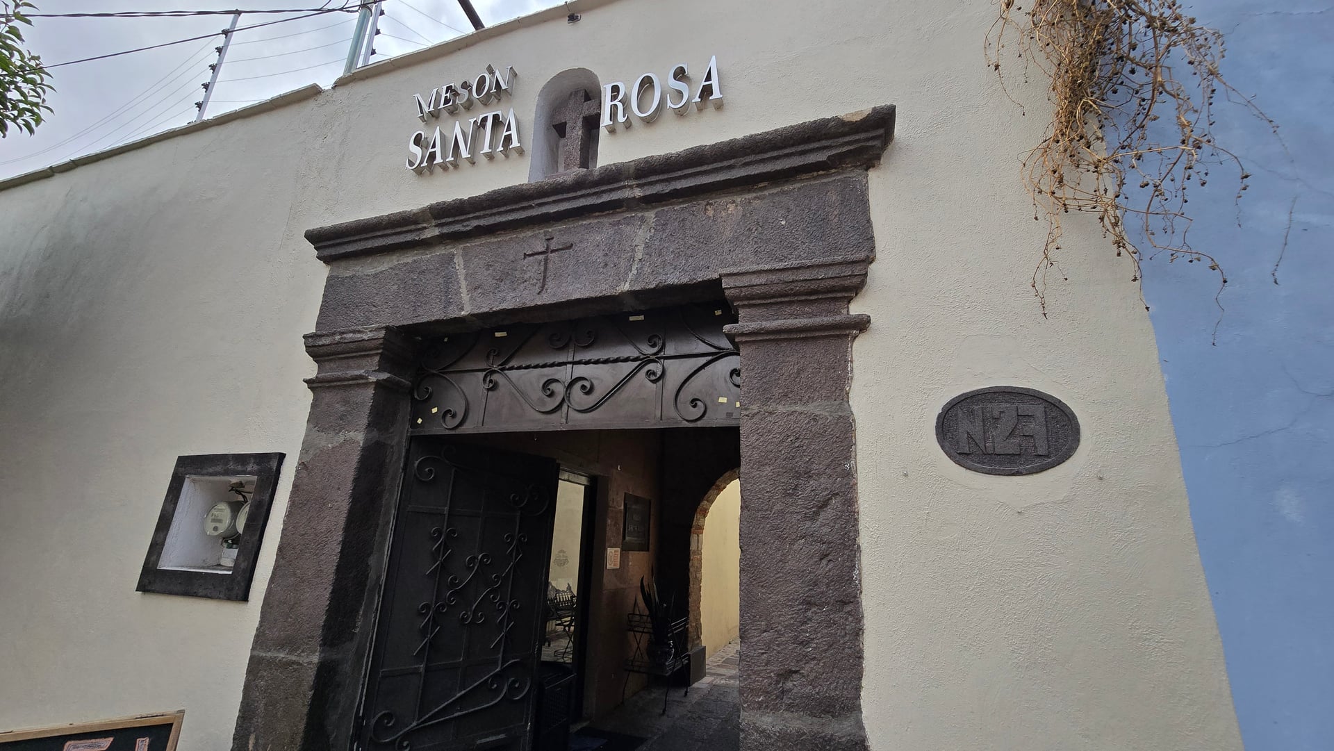 Vista de la ubicación del Mesón Santa Rosa en el centro histórico de Tlaxcala